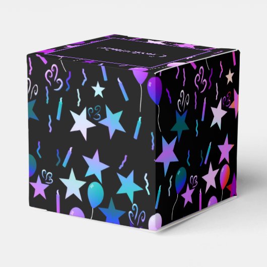 Farbige Balkone & Stars Herzenspende Box Geschenkschachtel (Rückseite)