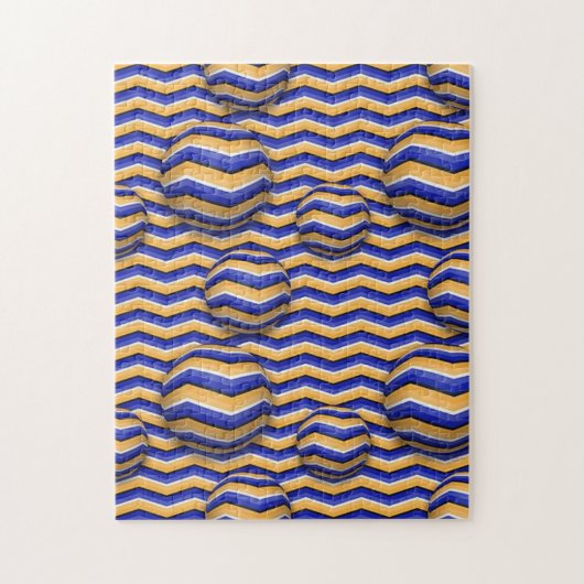 Farbige Bälle mit Streifen Illusion bewegen Puzzle (Vertikal)