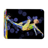 Farbige Ballerina Magnet (Horizontal)