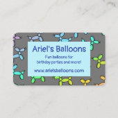 Farbige Ballon Twister Business Card Visitenkarte (Vorderseite)
