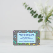 Farbige Ballon Twister Business Card Visitenkarte (Stehend Vorderseite)