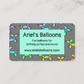 Farbige Ballon Twister Business Card Visitenkarte (Vorderseite)