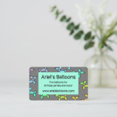 Farbige Ballon Twister Business Card Visitenkarte (Stehend Vorderseite)
