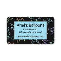 Farbige Ballon Twister Business Card