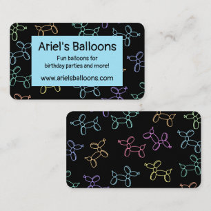 Farbige Ballon Twister Business Card Visitenkarte