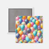 Farbige Ballonmuster Magnet (Vorderseite/Rückseite)