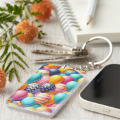 Farbige Ballonmuster Schlüsselanhänger (Vorderseite rechts)