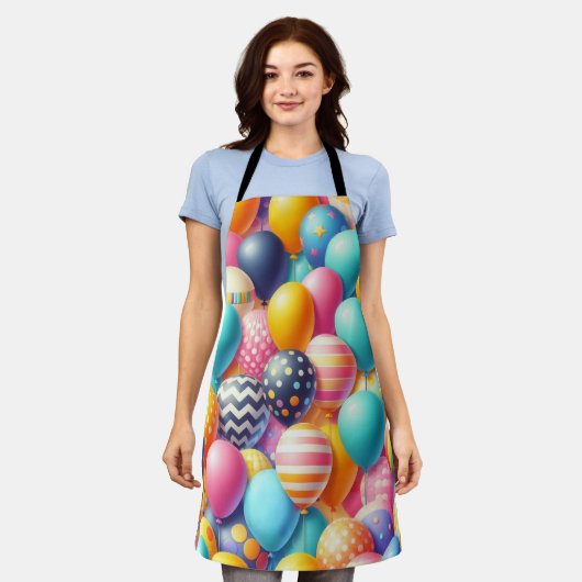 Farbige Ballonmuster Schürze (Getragen)