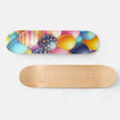 Farbige Ballonmuster Skateboard (Horizontal)