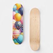 Farbige Ballonmuster Skateboard (Vorderseite)