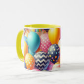 Farbige Ballonmuster Tasse (Vorderseite Links)