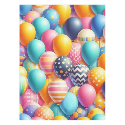 Farbige Ballonmuster Tischdecke (Vorderseite)