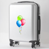 Farbige Ballons mit Ribbons Aufkleber (Koffer)