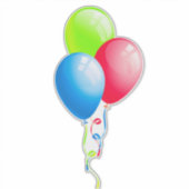 Farbige Ballons mit Ribbons Aufkleber (Vorderseite)