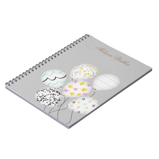 farbige Ballons niedlich Notizblock (Linke Seite)