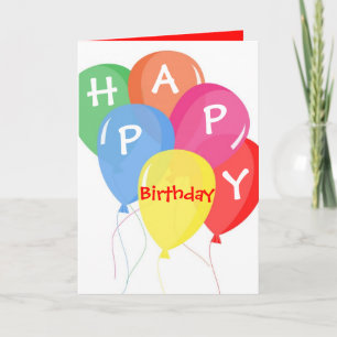Farbige Balloons Custom Geburtstagskarte Karte