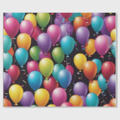Farbige Balloons Geschenkpapier (Flach)