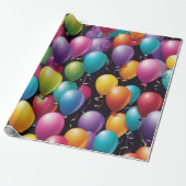 Farbige Balloons Geschenkpapier (Ungerollt)