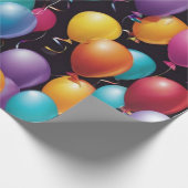Farbige Balloons Geschenkpapier (Ecke)