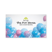 Farbige Balloons Party Planer Business Card