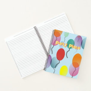 Farbige Balloons Party Planer Notizblock
