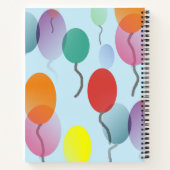 Farbige Balloons Party Planer Notizblock (Rückseite)