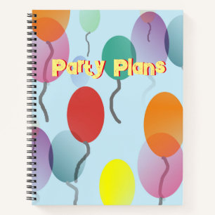 Farbige Balloons Party Planer Notizblock