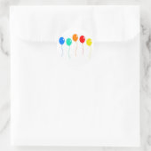 Farbige Balloons Runder Aufkleber (Tasche)