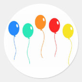 Farbige Balloons Runder Aufkleber (Vorderseite)