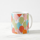 Farbige Balloons Variation Nahtloses Muster Kaffeetasse (VorderseiteRechts)