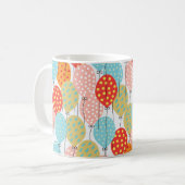 Farbige Balloons Variation Nahtloses Muster Kaffeetasse (Vorderseite Links)