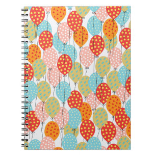 Farbige Balloons Variation Nahtloses Muster Notizblock