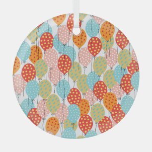 Farbige Balloons Variation Nahtloses Muster Ornament Aus Glas