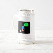 Farbige Balls Bierglas (Vorderseite Links)