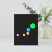 Farbige Balls Postkarte (Stehend Vorderseite)