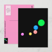 Farbige Balls Postkarte (Vorne/Hinten)