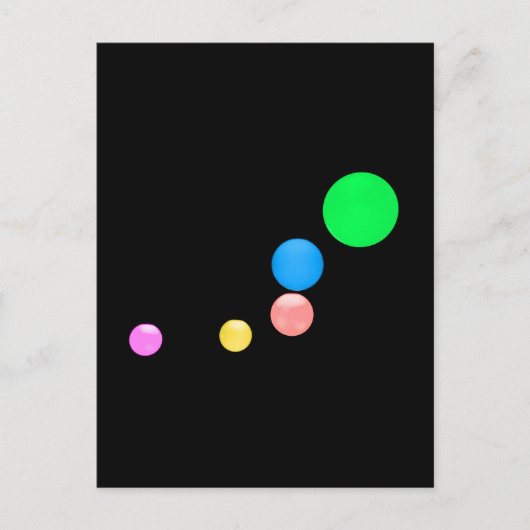Farbige Balls Postkarte (Vorderseite)