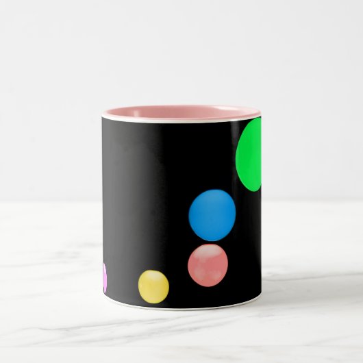 Farbige Balls Zweifarbige Tasse (Mittel)