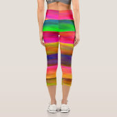 farbige Bänder Capri Leggings (Rückseite)