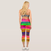 farbige Bänder Capri Leggings (Rückseite)
