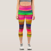 farbige Bänder Capri Leggings (Vorderseite)