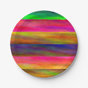 farbige Bänder Pappteller