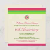 Farbige Bands Corporate Event-Einladung (Fuchsia Einladung (Vorne/Hinten)