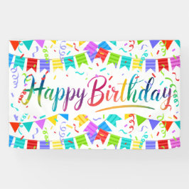 Farbige Banner Alles Gute zum Geburtstag 