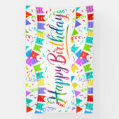 Farbige Banner Alles Gute zum Geburtstag  (Vertikal)
