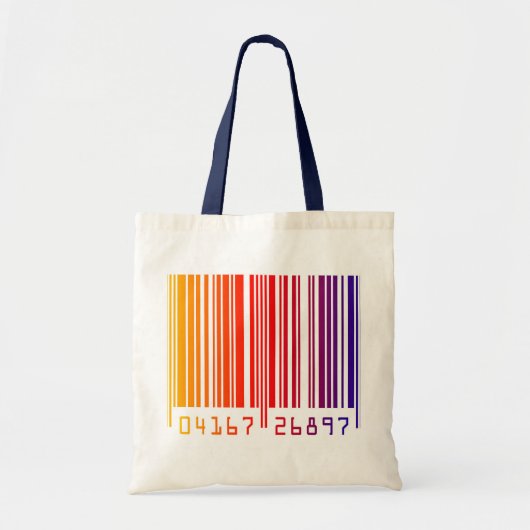 Farbige Barcode Tote Tasche (Vorne)