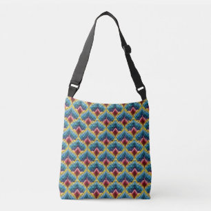 Farbige Bargello Stickerei Boho Chic Muster Tragetaschen Mit Langen Trägern