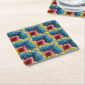 Farbige Bargello Stickerei Boho Chic Muster Untersetzer (angewinkelt)