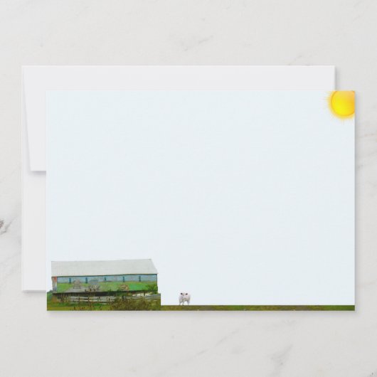 Farbige Barnflachkarte (Rückseite)