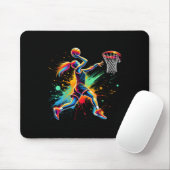 Farbige Basketball-Spielerinnen  Mousepad (Mit Mouse)